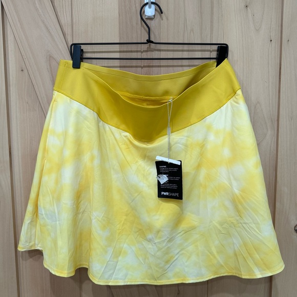 PUMA Golf Pwrshape Skirt Skort Yellow Tie Dye Size XXL 2XL NEW WITH TAGS! POCKET - Picture 15 of 15